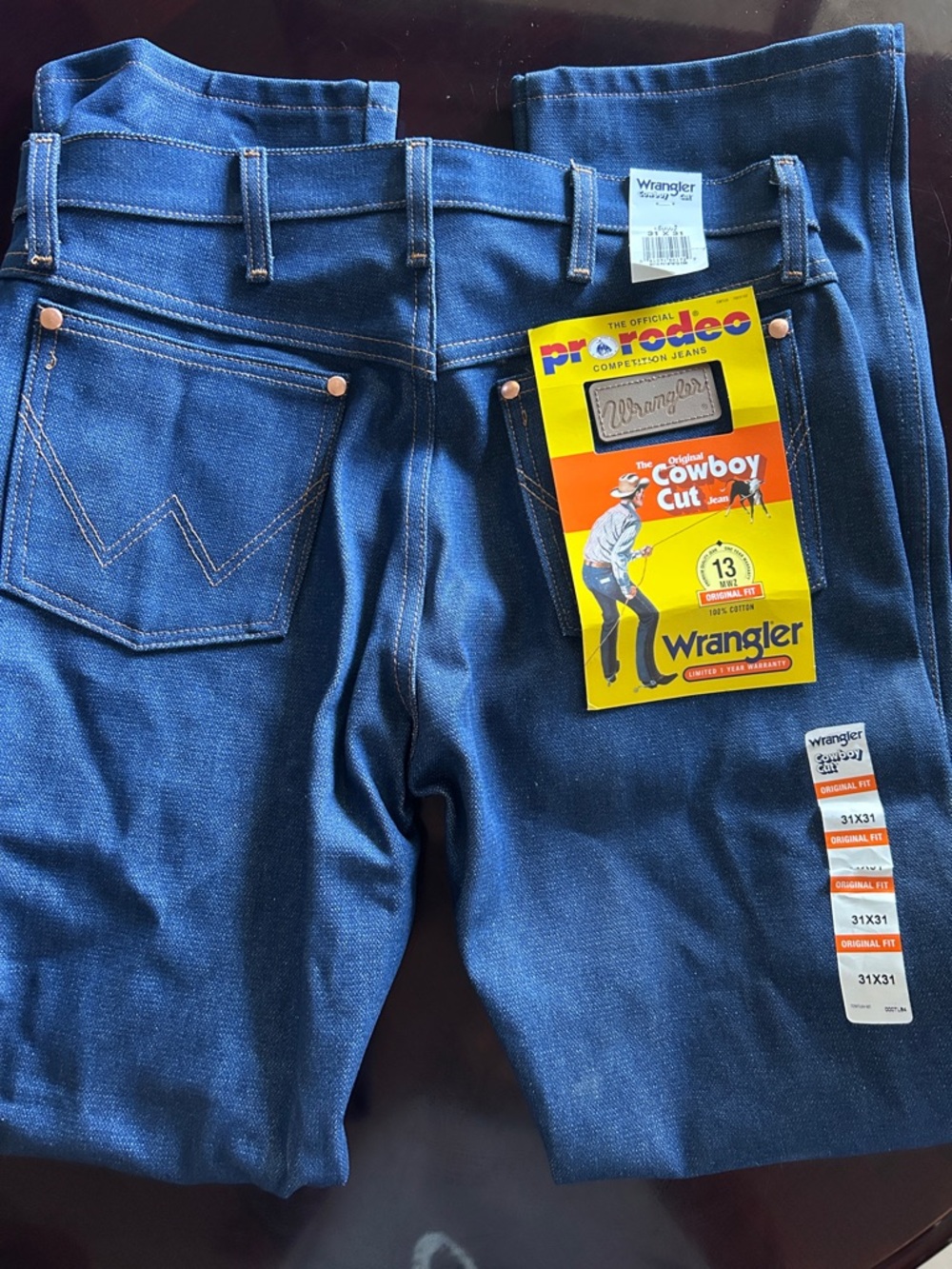 Wrangler Men's Bootcut Jeans in Dark Blue Denim 31 X 31